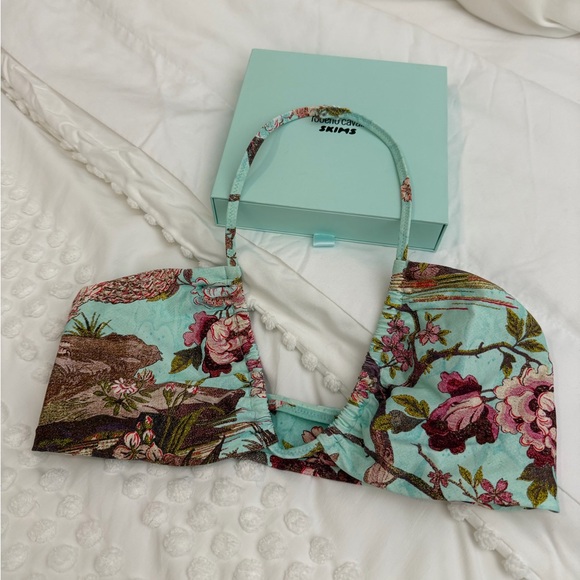 Roberto Cavalli X SKIMS Fagianella Halter Bikini Top Medium - Picture 4 of 8